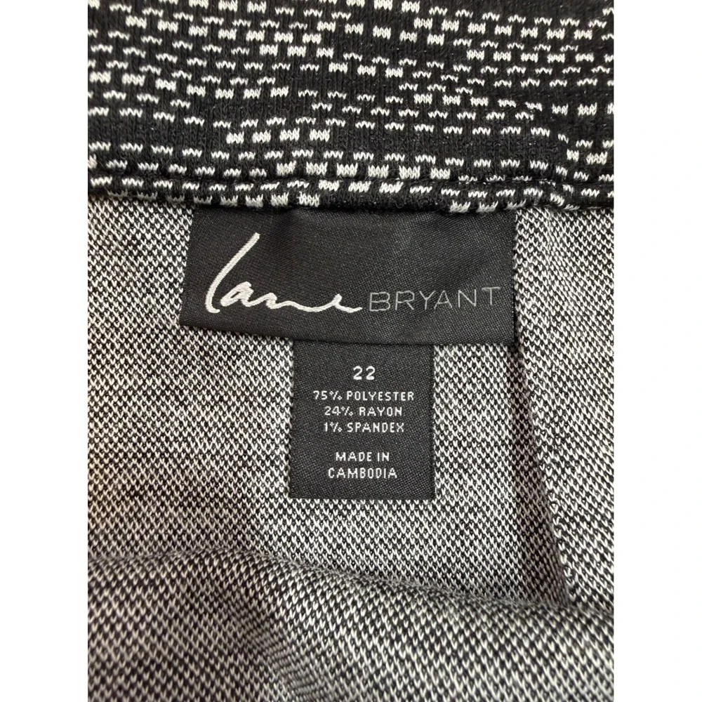Lane Bryant Black‎ White Textured Ponte Knit Pencil Skirt Plus Size 22 NWT